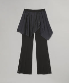 Asymmetric Wrap Skirt-Layered Bootcut Trousers-Andersson Bell-Forget-me-nots Online Store
