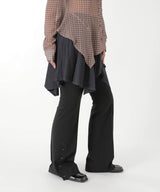 Asymmetric Wrap Skirt-Layered Bootcut Trousers-Andersson Bell-Forget-me-nots Online Store