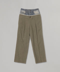 Denim-Waist Herringbone Trouse-Andersson Bell-Forget-me-nots Online Store