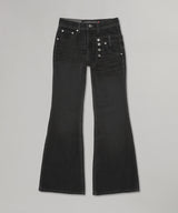Asymmetric Layered Bootcut Pants-Andersson Bell-Forget-me-nots Online Store