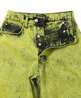 Heavy Acid Wash Wide Leg Short-Aries-Forget-me-nots Online Store