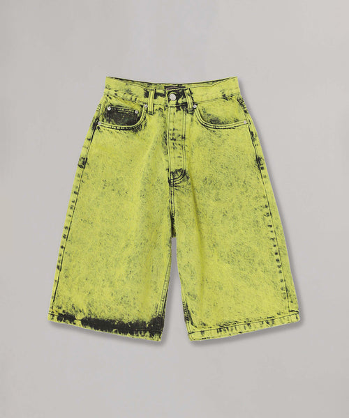 Heavy Acid Wash Wide Leg Short-Aries-Forget-me-nots Online Store
