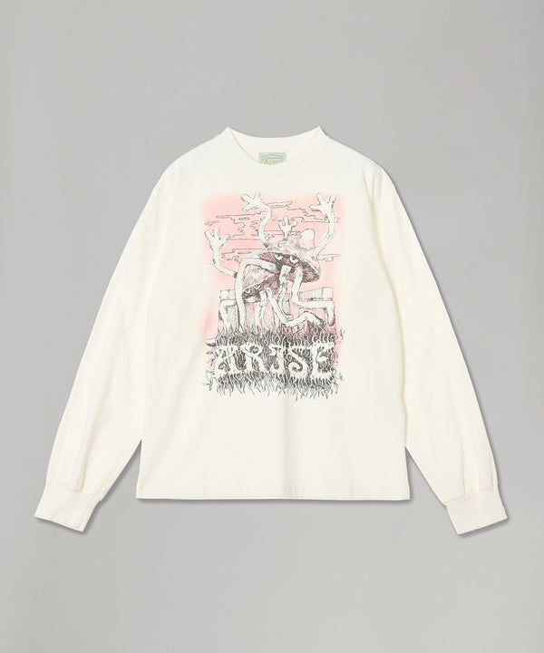 Faded Shroom Awakening Ls Tee-Aries-Forget-me-nots Online Store