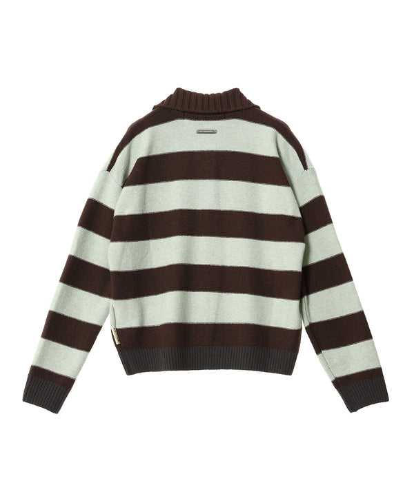 Bold Stripe Collar Sweater-Andersson Bell-Forget-me-nots Online Store