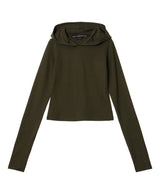 Gathered Hoodie Jersey Top-Andersson Bell-Forget-me-nots Online Store