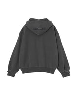 Raw-Cut Studded Zip-Up Hoodie