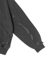 Raw-Cut Studded Zip-Up Hoodie