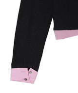 Layered Shirt Cuff Knit Top-Andersson Bell-Forget-me-nots Online Store