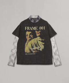 Layered Frame 001 Printed T-Shirt-Andersson Bell-Forget-me-nots Online Store
