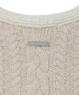 Cable Cropped Cardigan