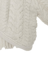 Cable Cropped Cardigan