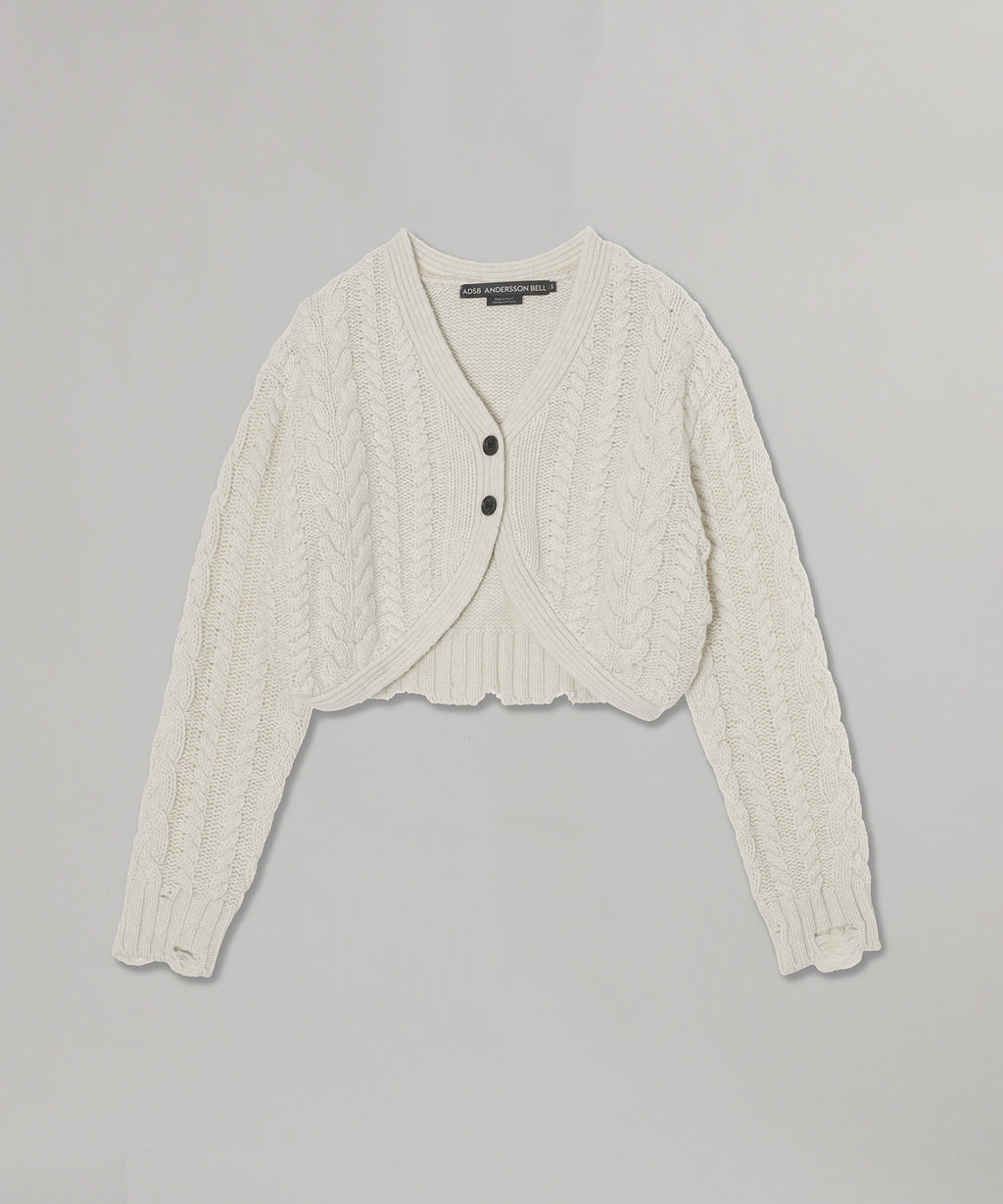 最終値下げanderssonbell ニット　カーディガン 22aw Cable Cropped Cardigan｜アンダーソン ベル(Andersson Bell)｜Forget
