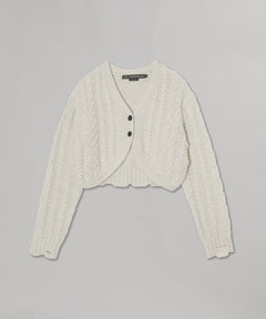 Cable Cropped Cardigan
