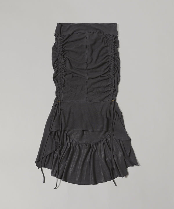 Gathered Soft Jersey Skirt-KNWLS-Forget-me-nots Online Store
