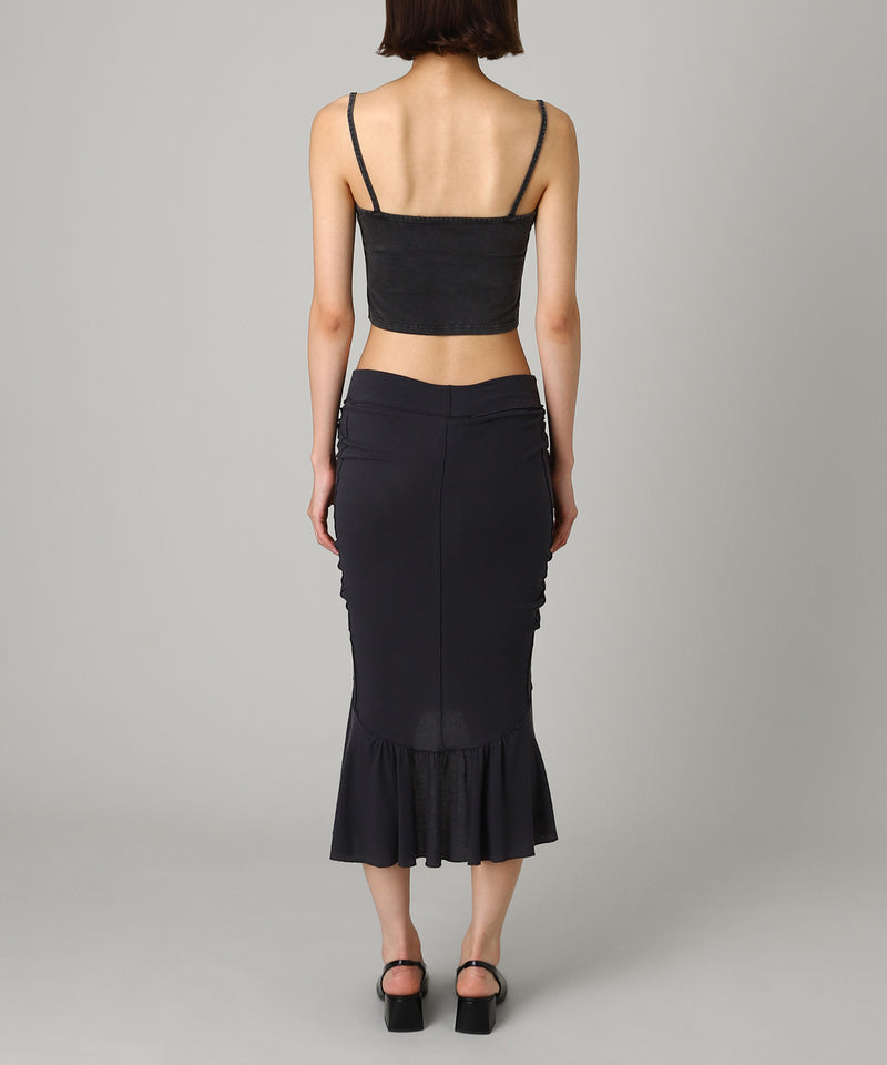 Gathered Soft Jersey Skirt-KNWLS-Forget-me-nots Online Store