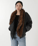 Fur Shawl Collar Puffer Jacket-Andersson Bell-Forget-me-nots Online Store