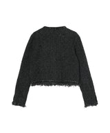Raw Chain-Edge Tweed Jacket