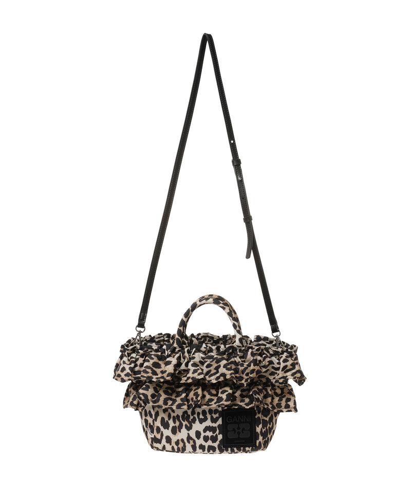 GANNI フラワープリント ショルダーバッグ Mini Shopper Ruffle Print｜ガニー(GANNI)｜Forget-me-nots Online Store