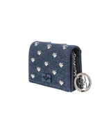 Card Holder With Flap Heart Studs-GANNI-Forget-me-nots Online Store
