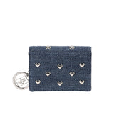 Card Holder With Flap Heart Studs-GANNI-Forget-me-nots Online Store