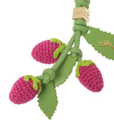 Raspberry Flower Bag Charm