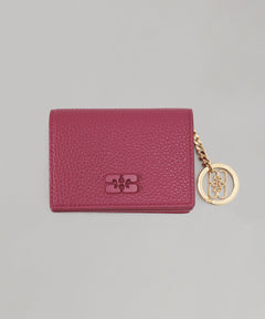 Bou Card Holder with Flap Grained-GANNI-Forget-me-nots Online Store