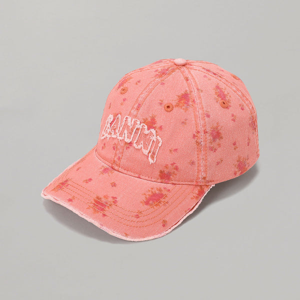 Washed Cotton Print Canvas Cap｜ガニー(GANNI)｜Forget-me-nots
