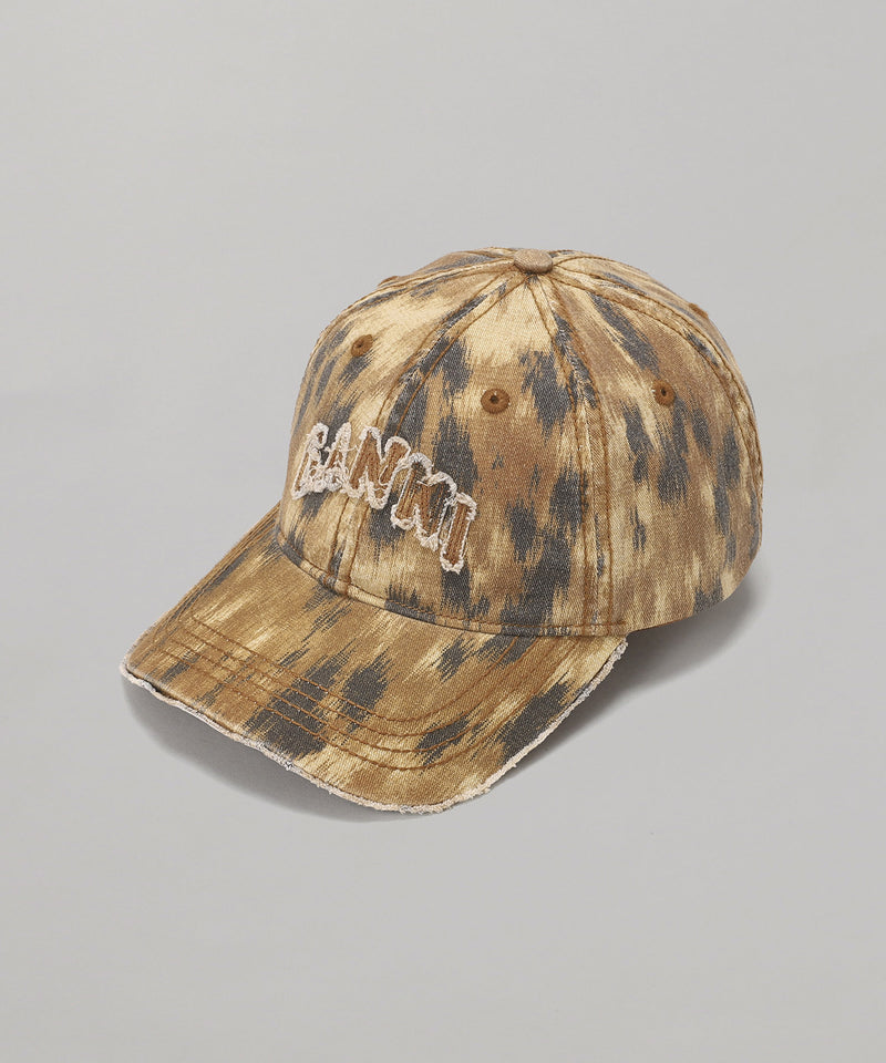 Washed Cotton Print Canvas Cap|ガニー(GANNI)|Forget-me-nots Washed Cotton Print Canvas Cap|ガニー(GANNI)|Forget-me-nots