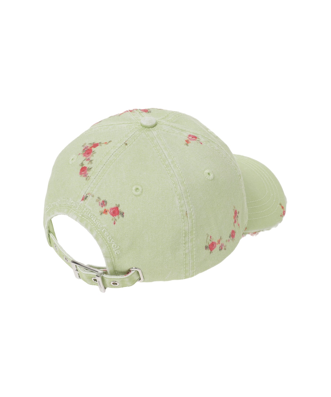 Printed Washed Cotton Canvas Cap｜ガニー(GANNI)｜Forget-me-nots