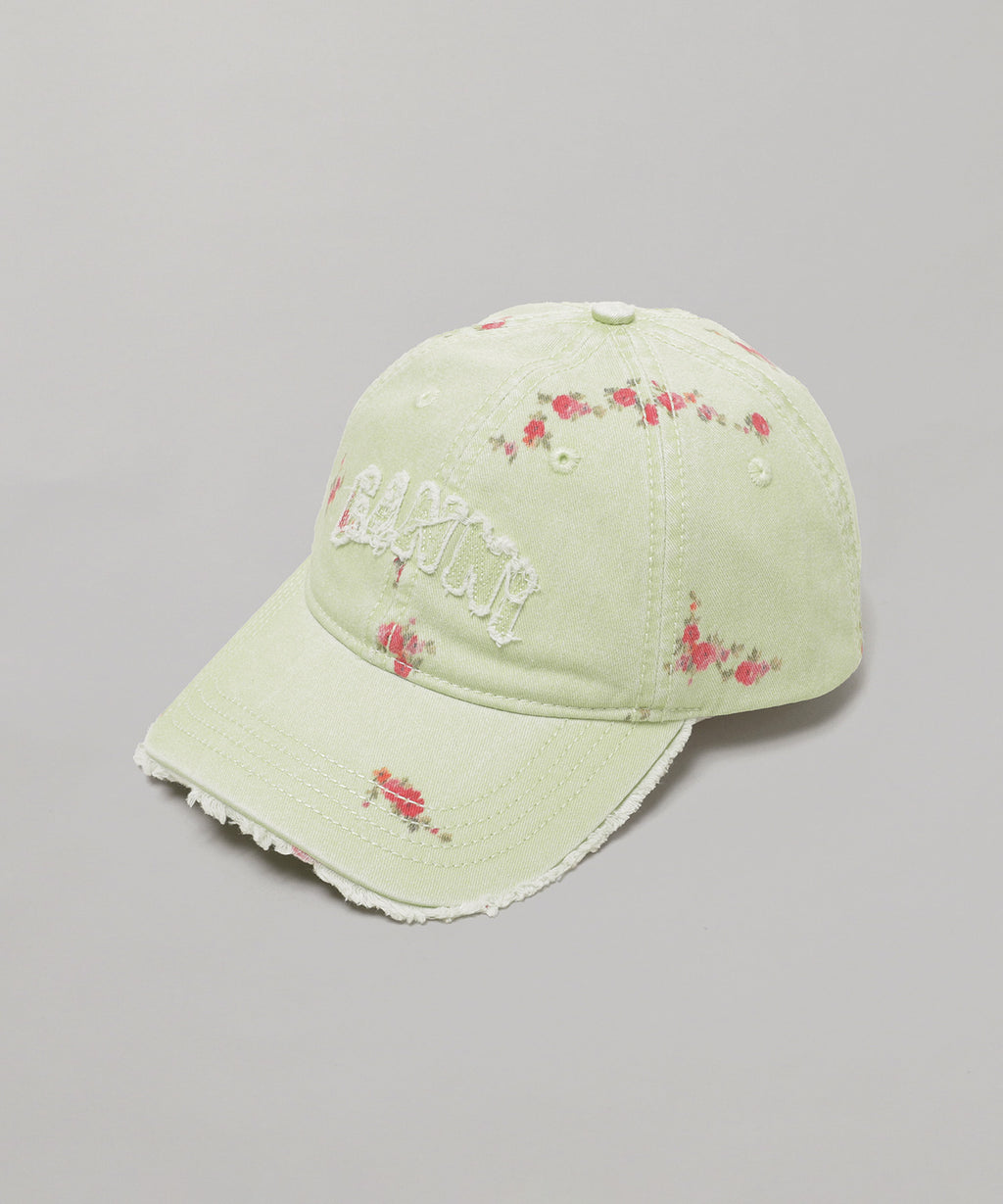 Printed Washed Cotton Canvas Cap｜ガニー(GANNI)｜Forget-me-nots