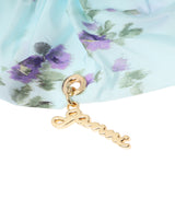 Scrunchie Printed Blue-GANNI-Forget-me-nots Online Store