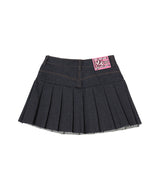 Rosette Denim Skirt-CONSTANCA ENTRUDO-Forget-me-nots Online Store