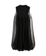 Overwrapped Pottery Bust Flare Sleeveless Dress-CFCL-Forget-me-nots Online Store