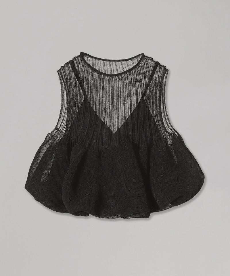 シーエフシーエル(CFCL)｜Overwrapped Pottery Top｜Forget-me-nots