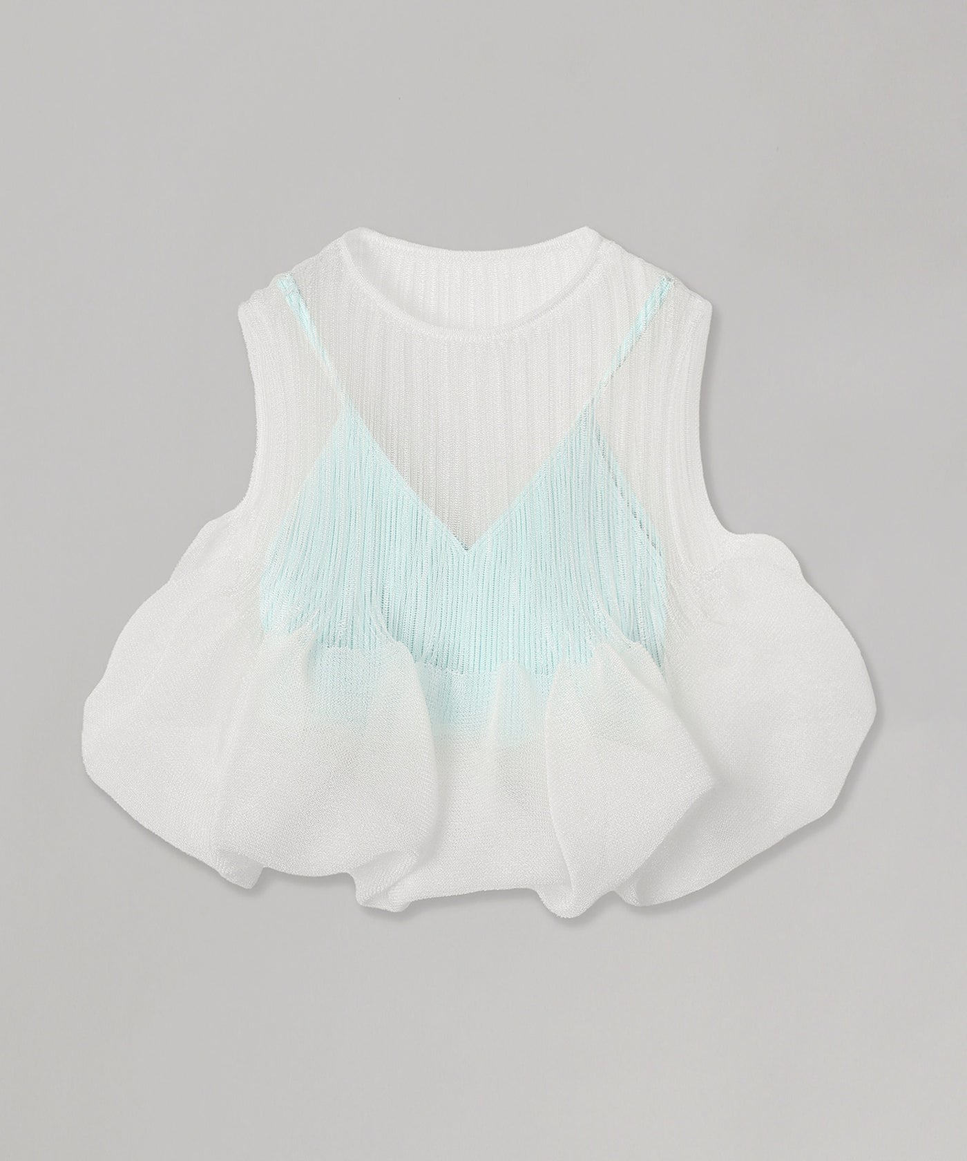 シーエフシーエル(CFCL)｜Overwrapped Pottery Top｜Forget-me-nots