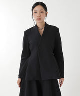 Milan Collarless Flare Jacket