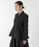 Milan Collarless Flare Jacket