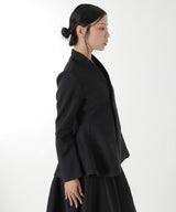 Milan Collarless Flare Jacket