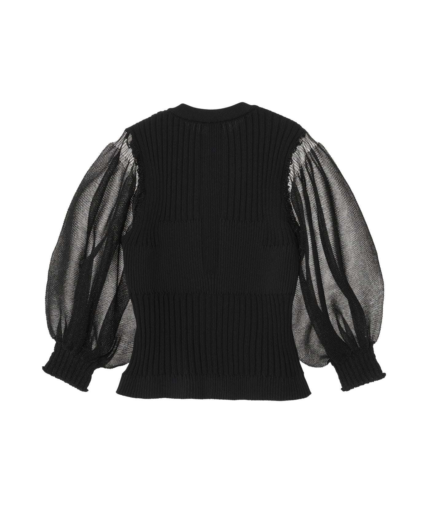 Fluted Lucent Puff Sleeve Cardigan｜シーエフシーエル(CFCL)｜Forget