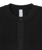 Fluted Lucent Puff Sleeve Cardigan-CFCL-Forget-me-nots Online Store