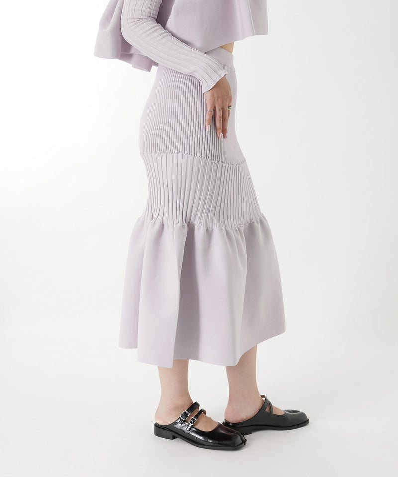 Fluted Mermaid Skirt｜シーエフシーエル(CFCL)｜Forget-me-nots