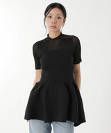 Pottery Lucent Decolletage Short Sleeve Top