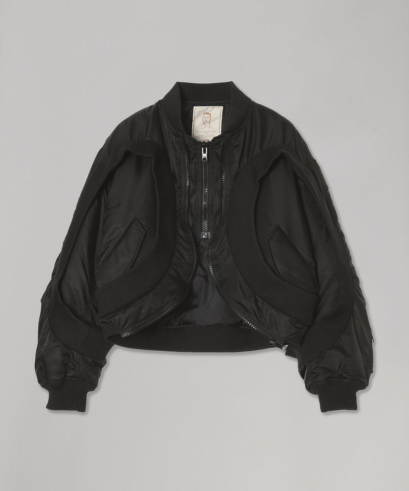 Circle Ribbed Nylon Ma-1-Cycle by myob-Forget-me-nots Online Store