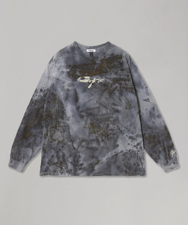 Misaki Ushiozu × Cycle Iron Rust-Dyeing Long Sleeve Tee-Cycle by myob-Forget-me-nots Online Store