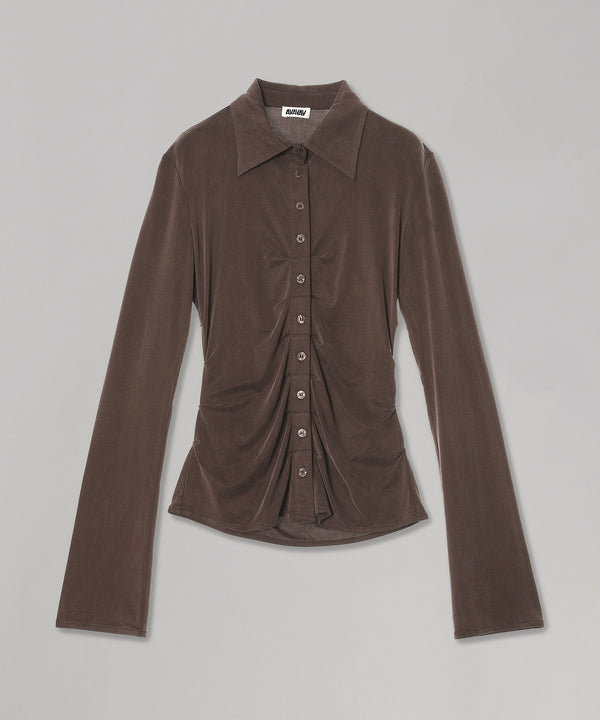 Pleated Shirt-AVAVAV-Forget-me-nots Online Store