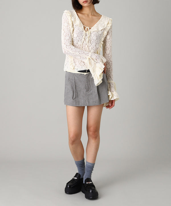 Lace Long Sleeve Blouse-Forget-me-nots-Forget-me-nots Online Store