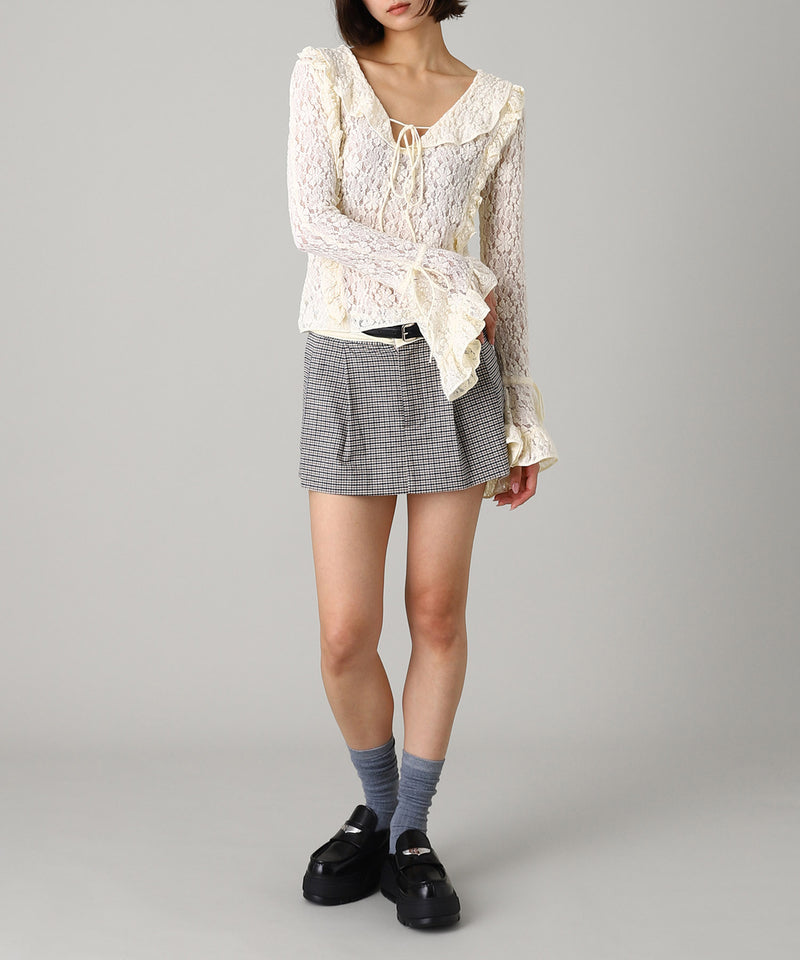 Lace Long Sleeve Blouse-Forget-me-nots-Forget-me-nots Online Store