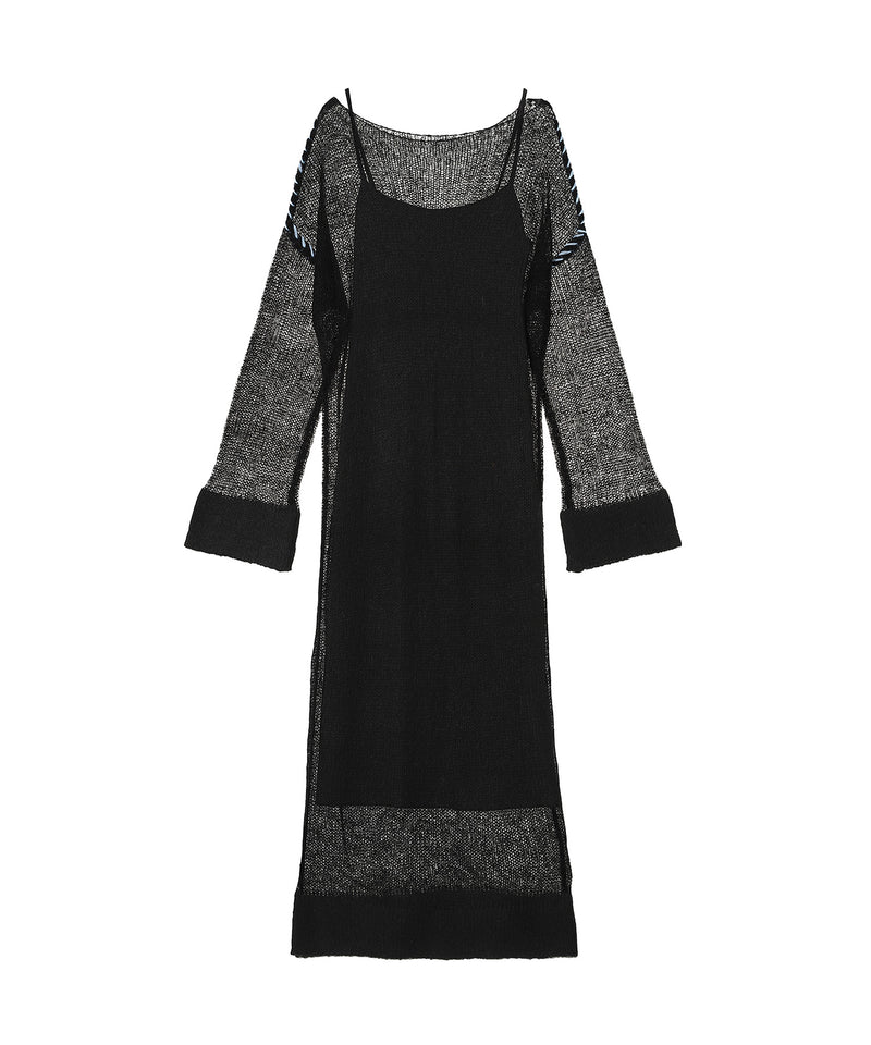 Knit Maxi Onepiece-Forget-me-nots-Forget-me-nots Online Store