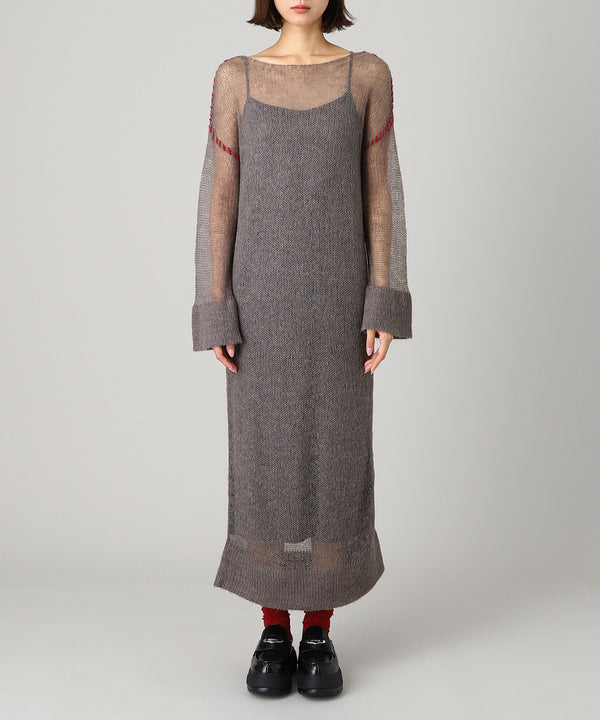 Knit Maxi Onepiece-Forget-me-nots-Forget-me-nots Online Store