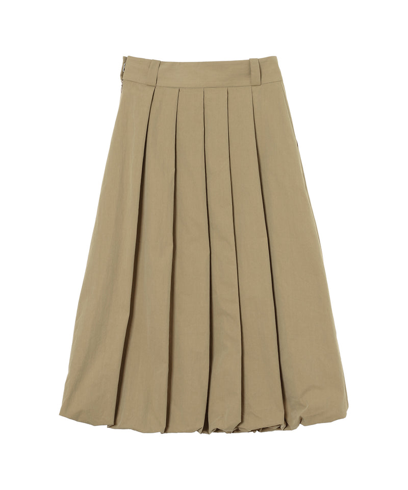 Baloon Pleats Belted Skirt-Forget-me-nots-Forget-me-nots Online Store